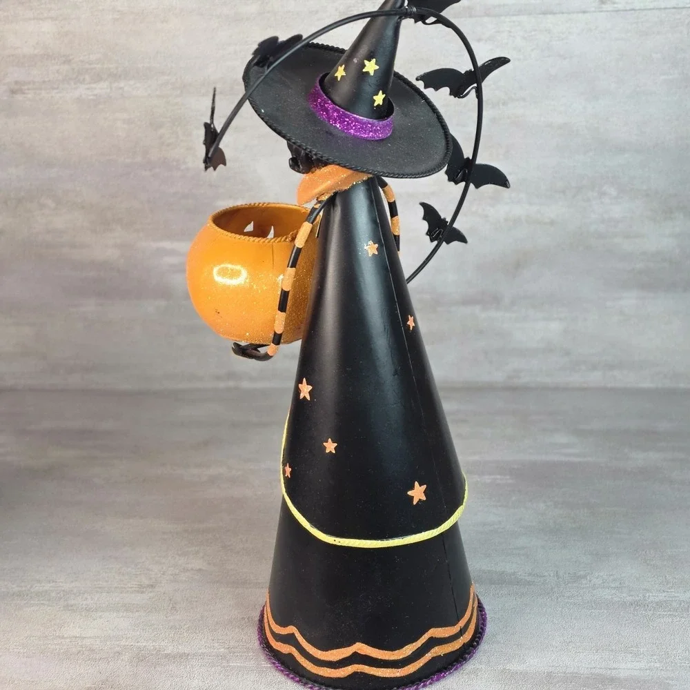 PartyLite Abracadabra Witch & Dracula Batcula Vampire Bats Candle Holder SET - Picture 10 of 16